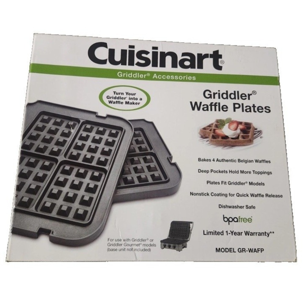 Cuisinart Griddler Nonstick Waffle Plates Set GR-4N GR-5B GR-6 GRID-8N New